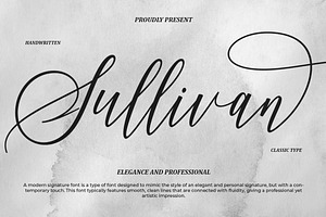 Sullivan | Semi Signature font
