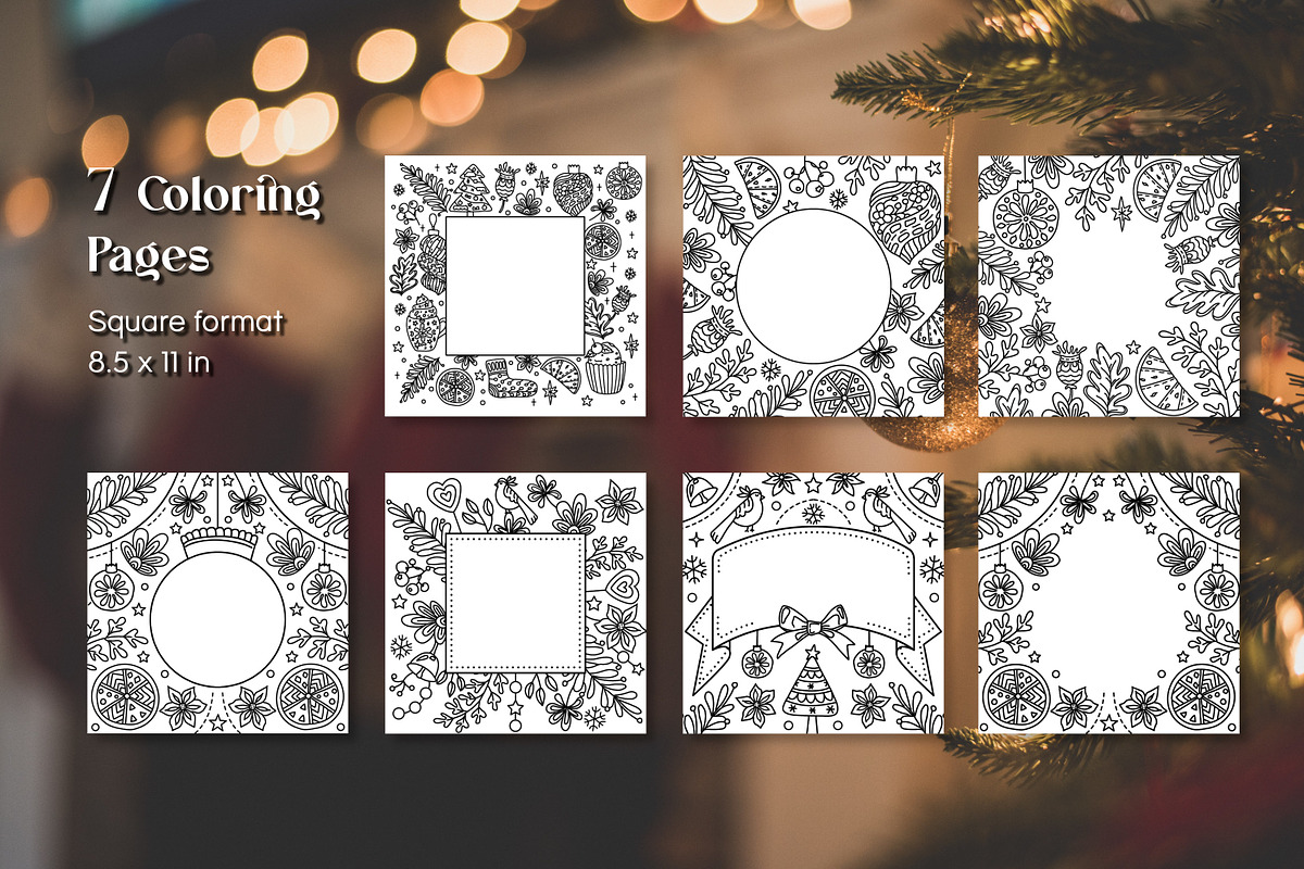Christmas, New Year Frames & Borders, an Illustration by ChristinaDesigns (Photo 4 of 7)