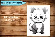 Red Panda Coloring Pages for Kids, a Brochure Template by LA Design (Thumbnail 10 of 10)