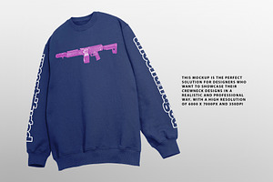 Realistic Floating Crewneck Mockup