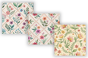 Folk Floral Seamless Patterns Bundle, a Pattern Graphic by FloridPrintables (Thumbnail 4 of 6)