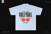 Volleyball T-Shirt Design Bundle, a Sport Illustration by shaondesigns (Thumbnail 3 of 6)