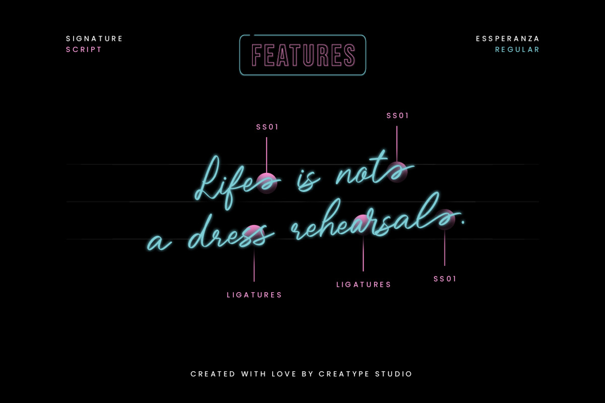 Essperanza Stylish Signature Script, a Script Font by Creatype Studio (Photo 4 of 9)