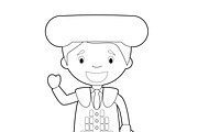 125x Kids of the World for Coloring, an Education Illustration by asantosg (Thumbnail 21 of 23)