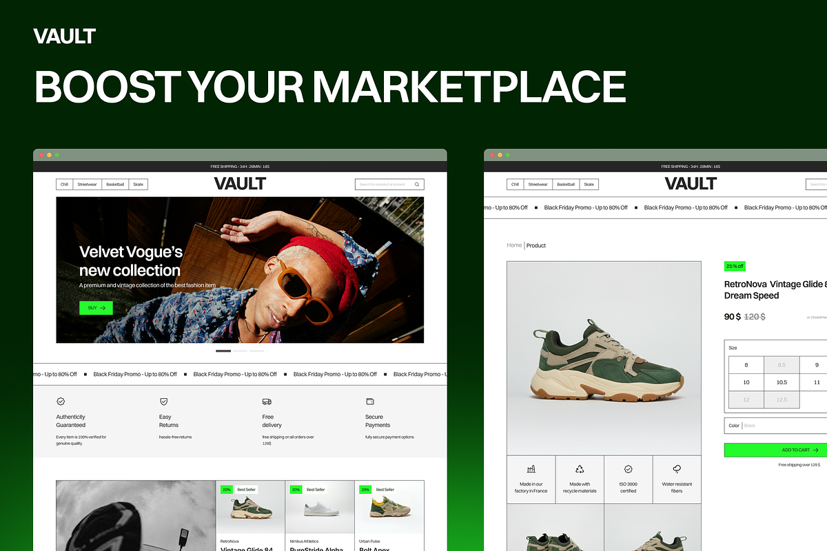 Vault - Framer E-commerce Template, a Websites & App Template by Dafolle (Photo 2 of 3)