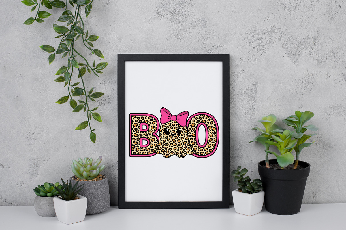 Leopard Ghost Boo Coquette Bow PNG, an Illustration by Daily.Designs (Photo 5 of 5)