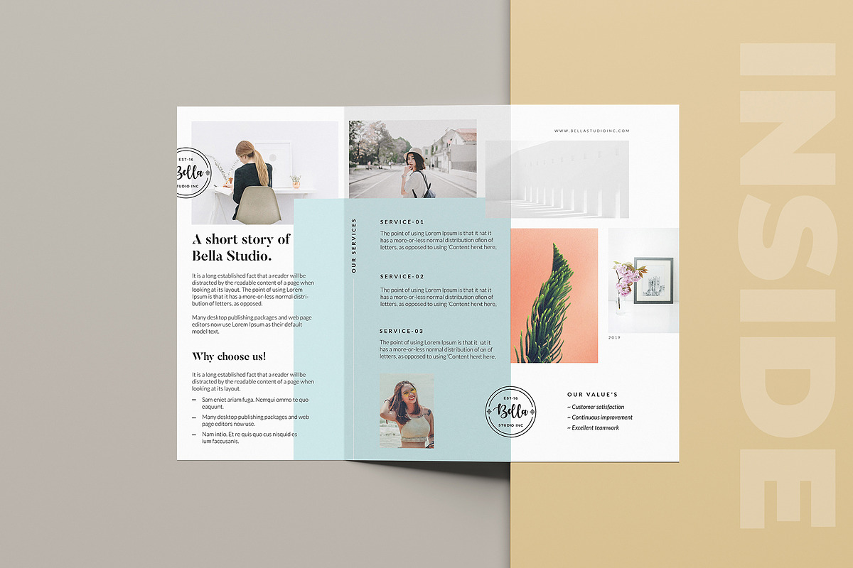 Studio profile trifold brochure, a Brochure Template by GraphicsEgg (Photo 2 of 5)