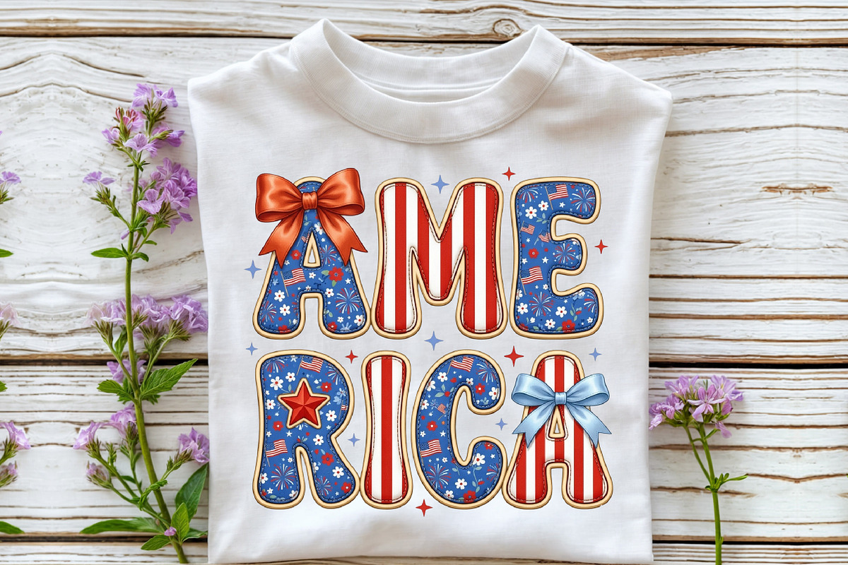 Preppy America PNG, Coquette, a Seasonal Illustration by Sublimation Artist (Photo 3 of 9)