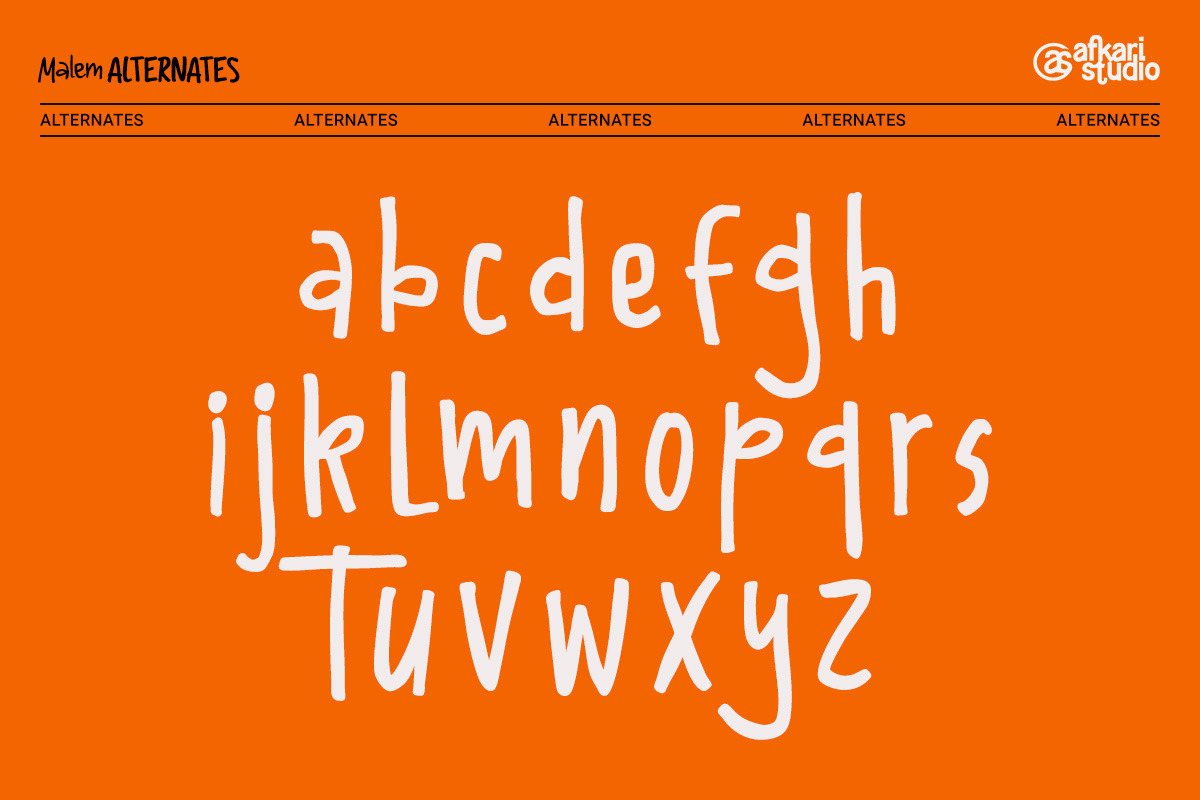 Malem - Natural Handwritten Display, a Handwritten Font by Afkari Studio (Photo 3 of 11)