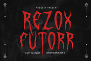 Rezox Futorr Scary Display Font, a Handwritten Font by Maulana Creative (Thumbnail 1 of 7)