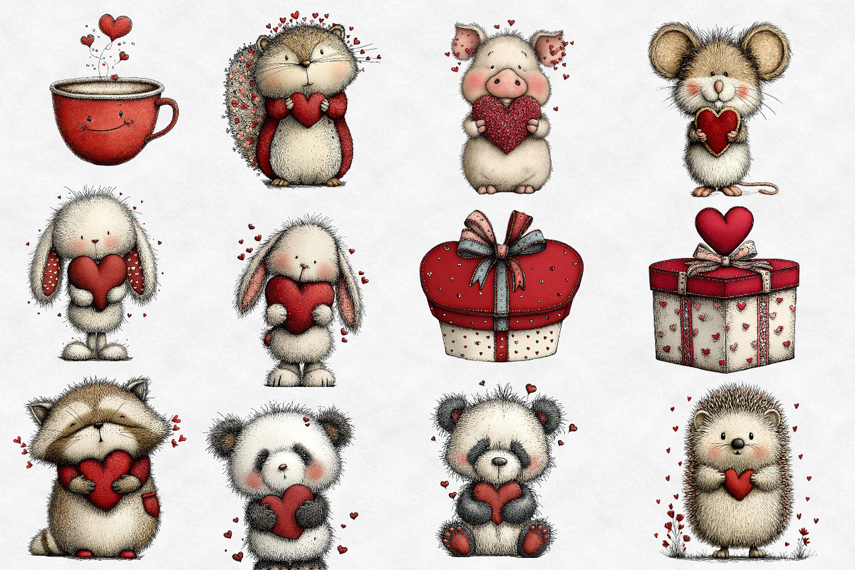 cute Valentine clipart, an Illustration by Designworld (Photo 4 of 6)