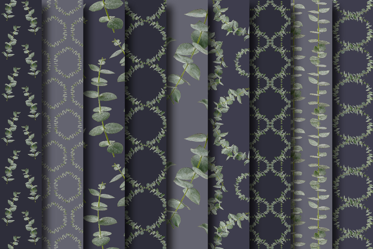 Eucalyptus Seamless Patterns, a Pattern Graphic by Turning Moss (Photo 14 of 14)