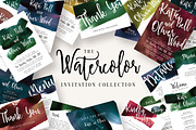 Watercolor Invitation Collection, an Invitation Template by Knotted Design (Thumbnail 1 of 10)