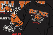College basketball character print, a Sport Illustration by swsctn (Thumbnail 1 of 2)