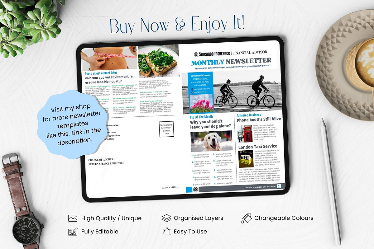 Canva Newsletter Template Financial, an Email Template by PixelCraft (Photo 15 of 15)