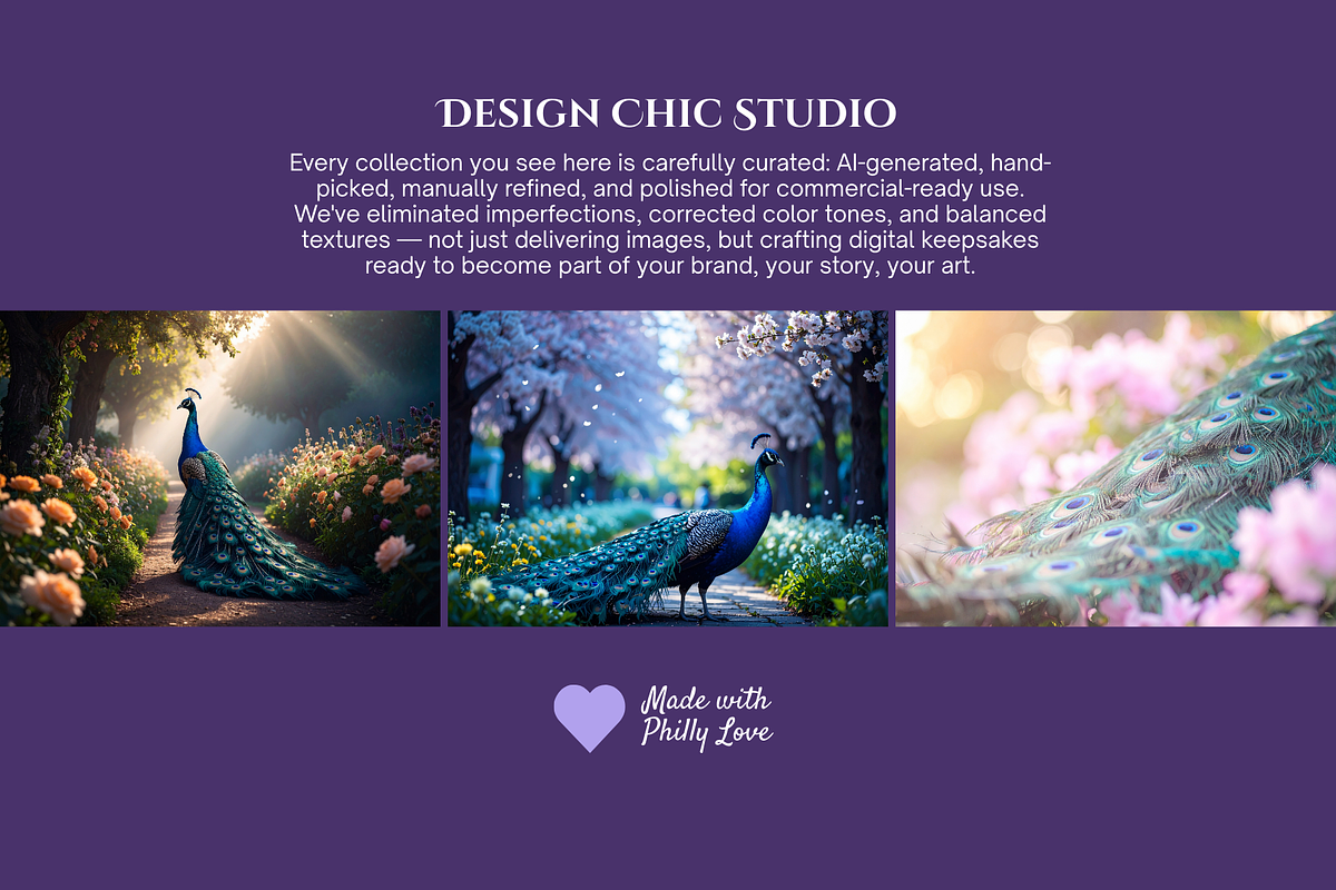 Pastel Garden Peacocks, a Photo by Design Chic Studio (Photo 3 of 4)