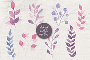Floral Watercolor Graphics Set, a Texture Illustration by Honey & Jazz Co. (Thumbnail 10 of 14)