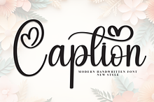 Caption | Script Font