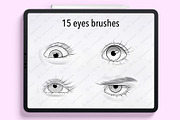 Procreate kid' portrait brushes, a Brush Add-On by KsTumanova (Thumbnail 3 of 6)