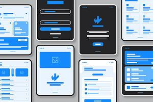 Futuristic Tablet App Wireframe, a Print Template by MightyDesign
