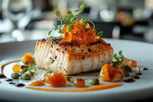 Pan-Seared Fish Exquisite Dish Gourm, a Food & Drink Photo by Pixeness Studio