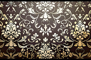 vector, vintage wallpaper ,with flow, a Photo by LOGOCREATIVE