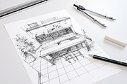 Artist and creative mockup set, a Pens & Pencil Mockup by INTERARTIVITY (Thumbnail 13 of 25)