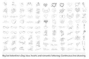 Big Love set. 99 Valentines Elements