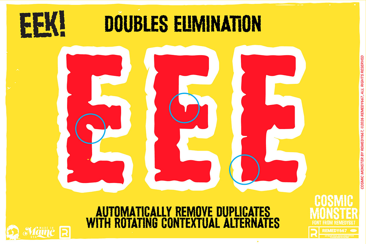 Cosmic Monster - Faux Ligature Font, a Sans Serif Font by Remedy667 (Photo 6 of 9)