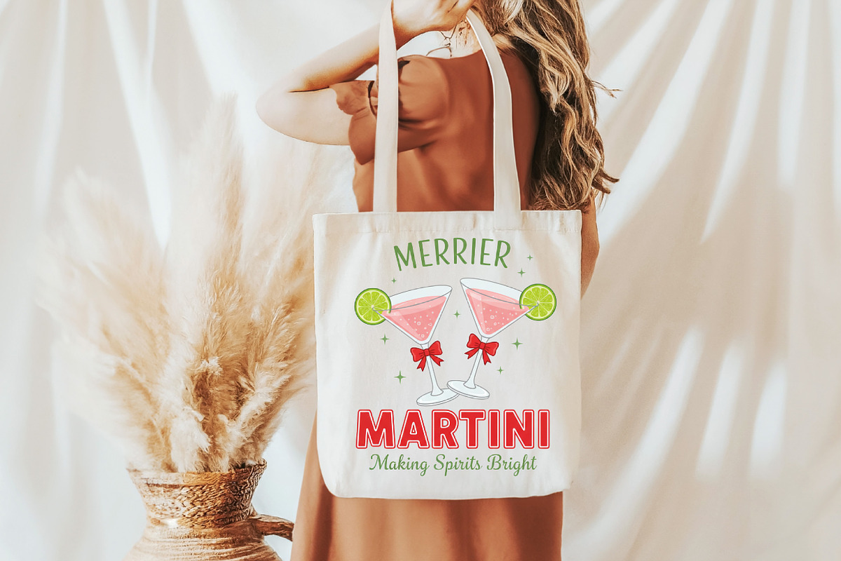 Merrier with a Martini Png, Christma, an Illustration by Designking (Photo 4 of 6)