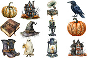 Antique Halloween Clipart, an Illustration by Designworld (Thumbnail 3 of 5)