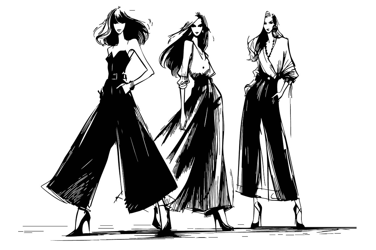 Abstract fashion models sketch, a Person Illustration by Sketching (Photo 3 of 4)