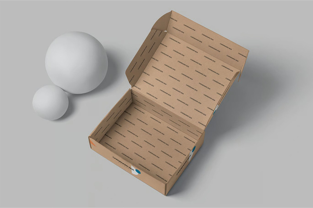 Realistic Mailer Box Mockup, a Packaging Mockup by megostudi0 (Photo 3 of 7)