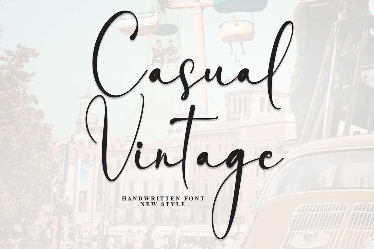 Casual Vintage | Script Font, a Handwritten Font by Scratchones (Photo 1 of 8)