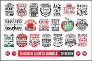 Teacher typographic quotes bundle., a Graphic by Uniquesvg99 (Thumbnail 1 of 21)