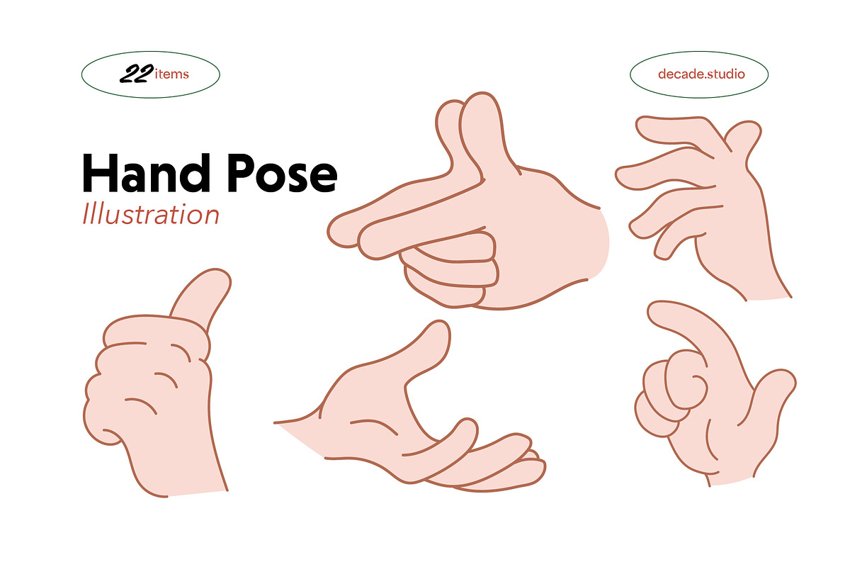 Hand Gesture Illustration, a Person Illustration by Decade Studio (Photo 1 of 2)