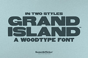 Grand Island - A Woodtype Font, a Sans Serif Font by Komet & Flicker (Thumbnail 1 of 15)