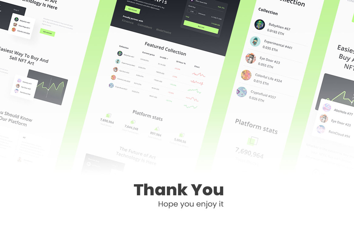 NFT Stocks Web Design, a Wireframe Template by INSPR STD (Photo 6 of 6)