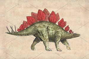 Dinosaur Watercolour clip art sketch