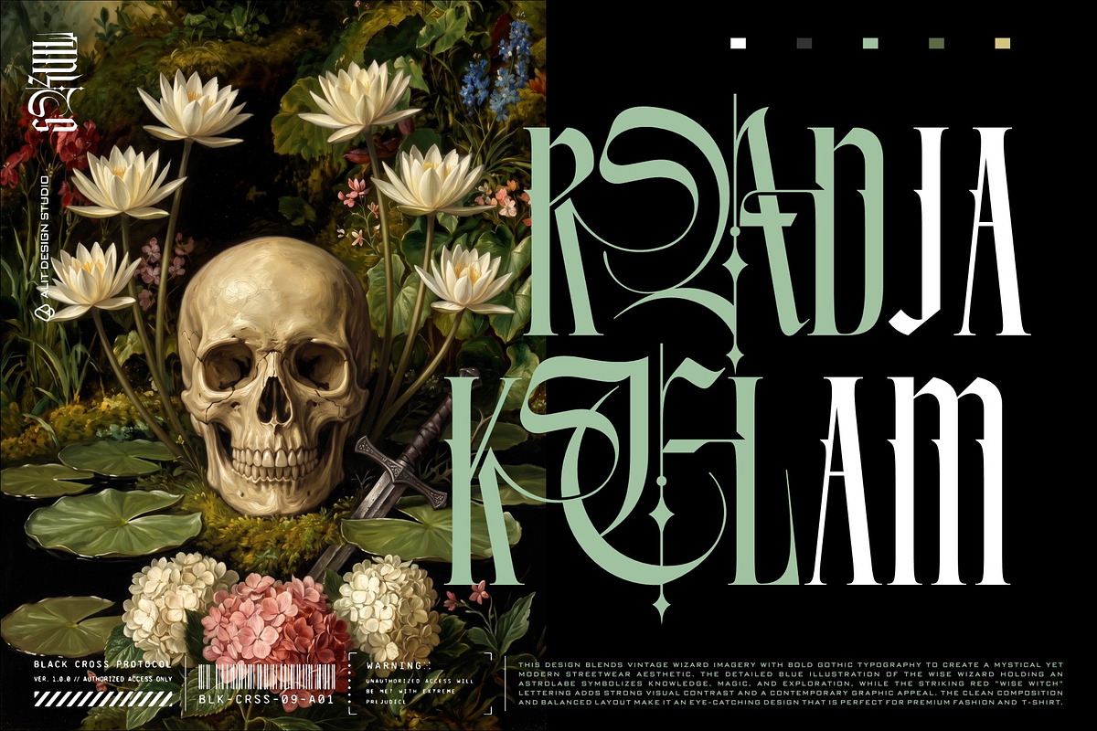 Rosella Mirakle Typeface, a Blackletter Font by alit design (Photo 18 of 20)