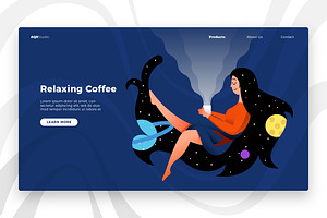 Relax Coffee - Banner & Landing Page