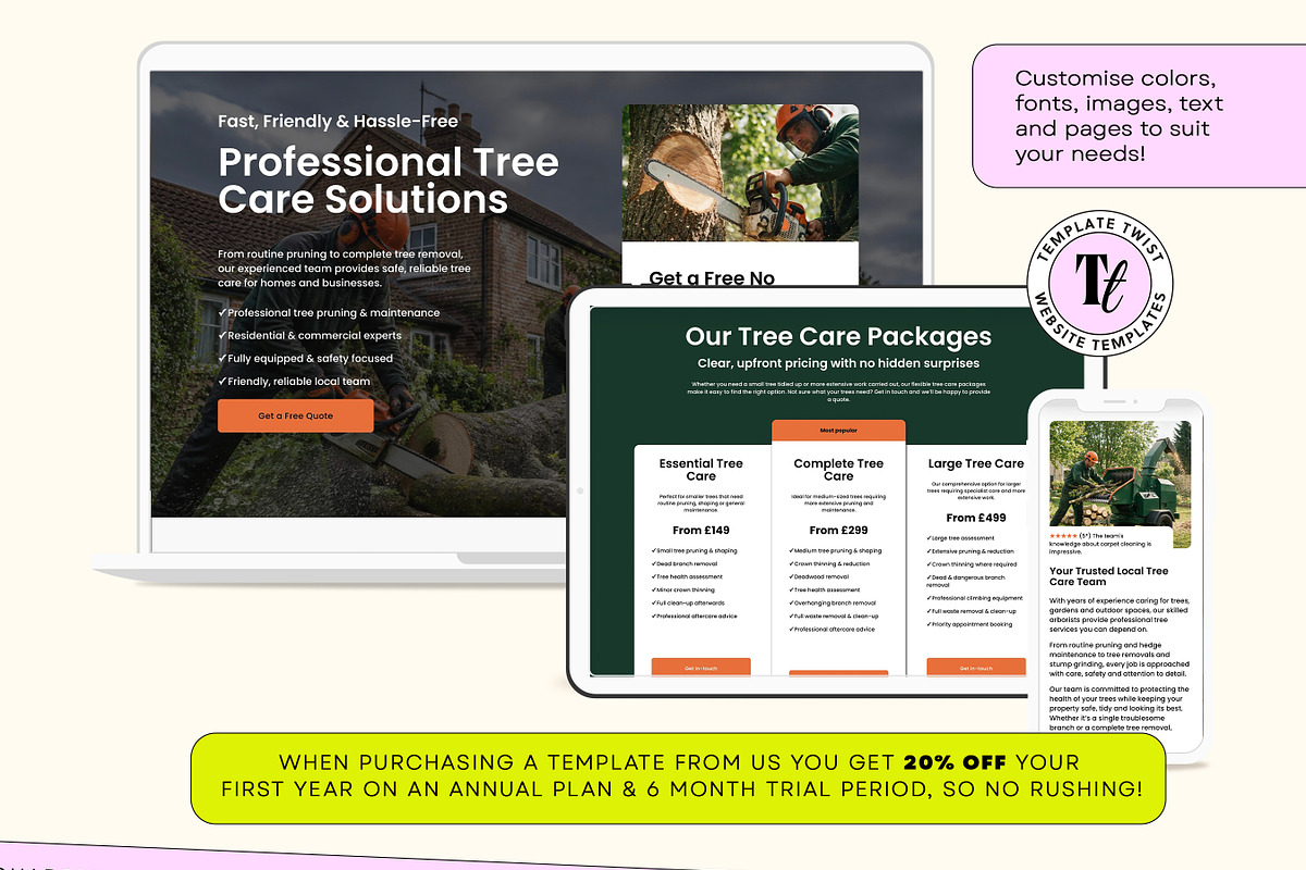 Tree Service Squarespace Template, a Squarespace Template by Template Twist Shop (Photo 7 of 10)