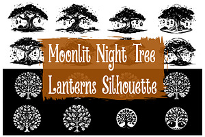 Cosmic Dream Tree Night Clipart, an Illustration by balal
