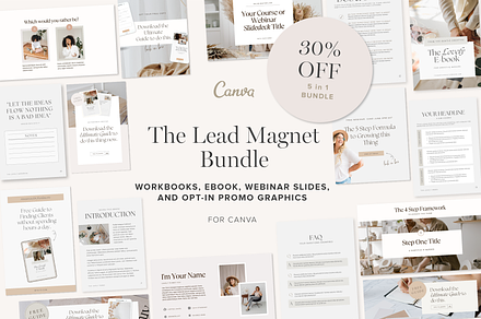 Lead Magnet Template Bundle, a Magazine Template by Tabitha Emma