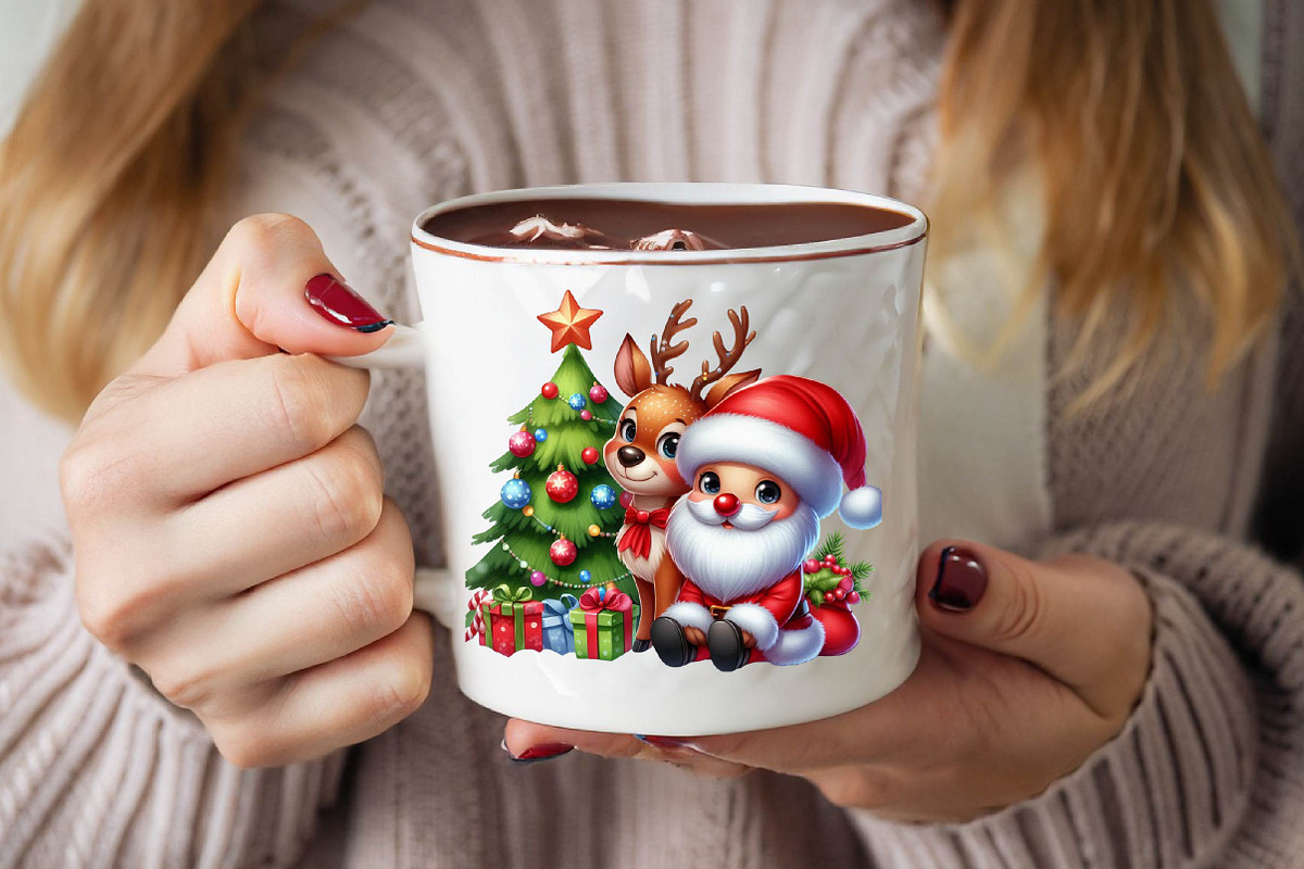 Baby Deer Christmas Sublimation Clip, an Illustration by SVGArt (Photo 6 of 8)