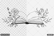 Floral Book SVG PNG Bundle Vol. 1, an Illustration by Actual Pixel (Thumbnail 22 of 29)