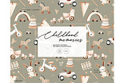 Childhood vintage toy pattern, a Texture Graphic by Milatoo (Thumbnail 1 of 4)