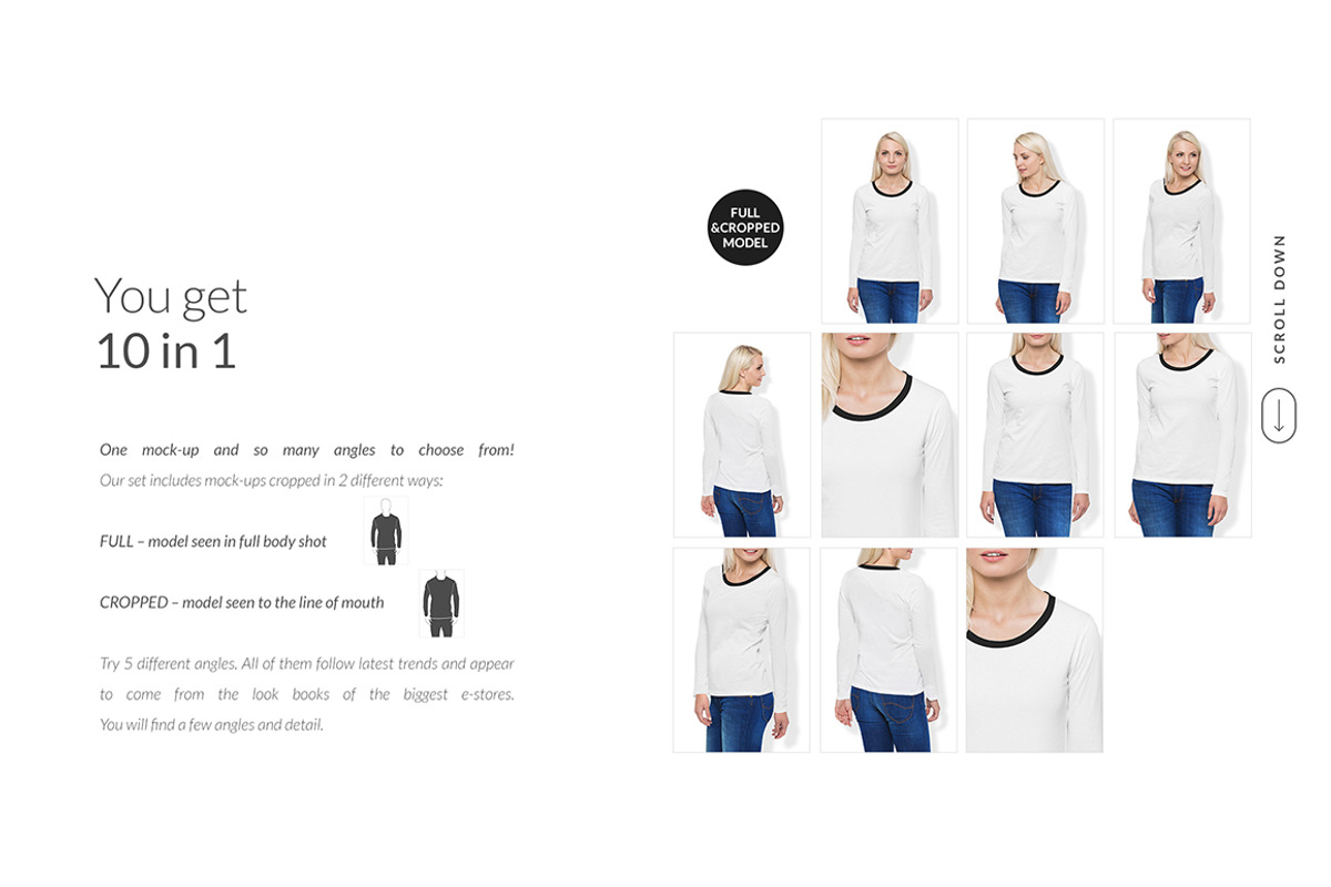 Women Longsleeve Mock-ups Set DEMO, a Books & Magazine Mockup by Apparel_Mockups (Photo 8 of 23)