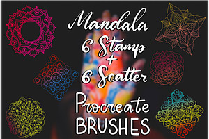 12 Mandala Procreate Brushes