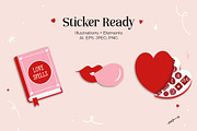 Hand Drawn Valentines Bundle, an Illustration by After Hours Creative (Thumbnail 4 of 5)